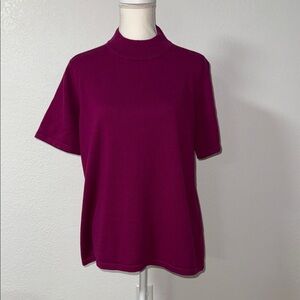 TANJAY Fuchsia Short Sleeve Top